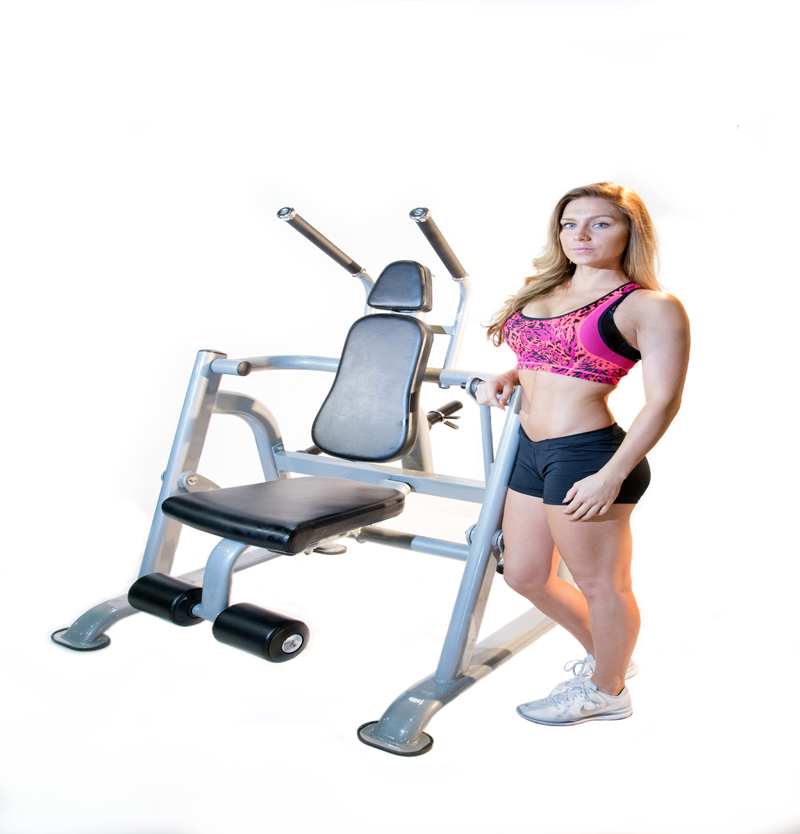 Max Capacity Ab Crunch Coaster with Adjustable Seat and Digital Counter