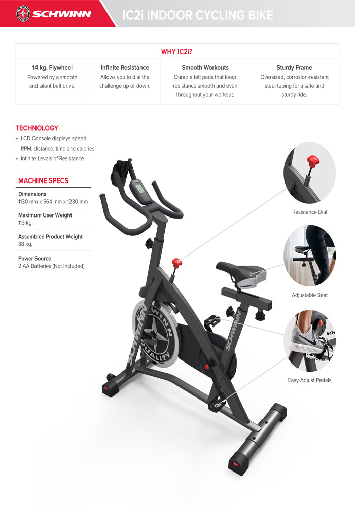 Schwinn IC2 Indoor Cycling Bike, 50% OFF