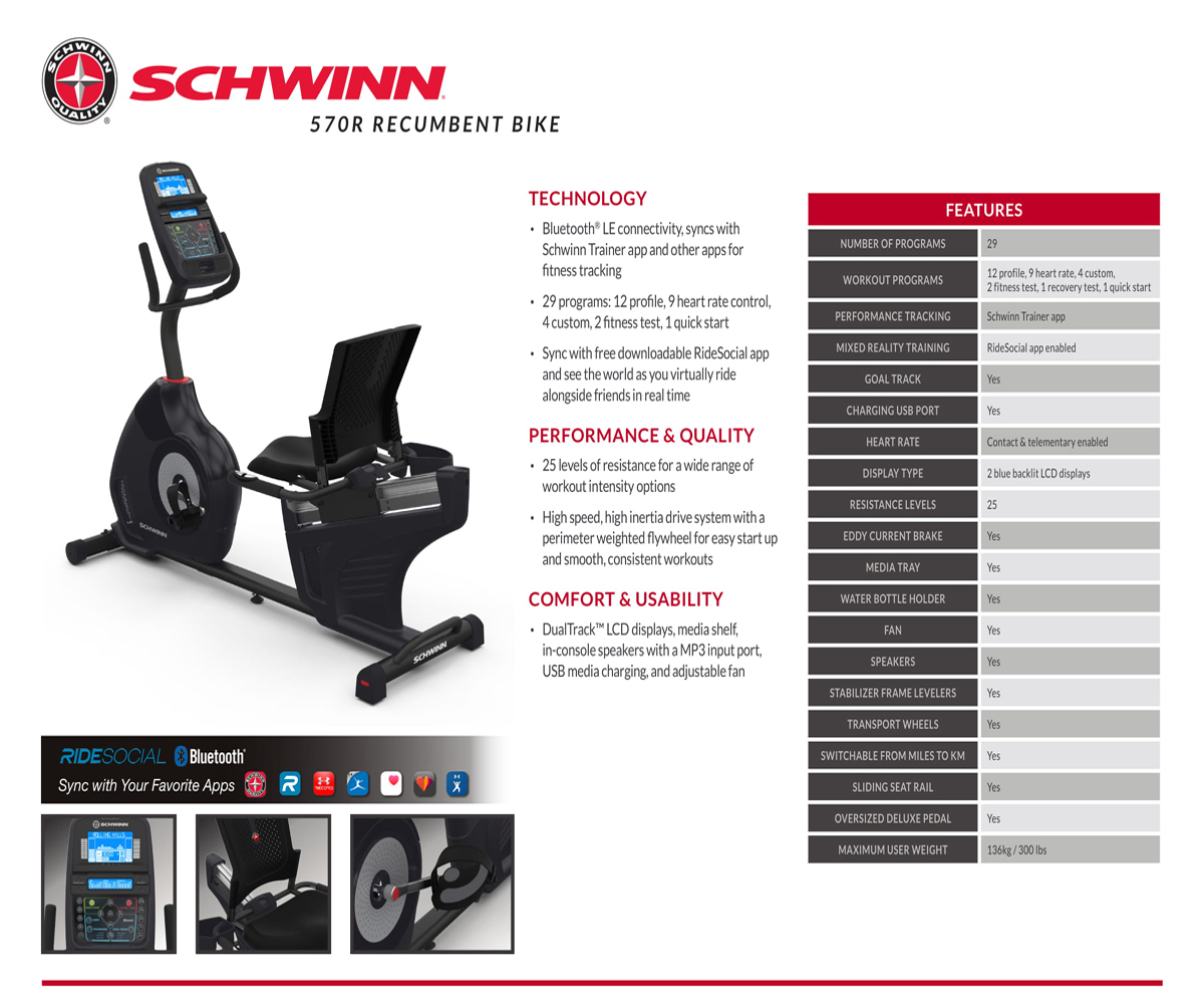 schwinn 570r recumbent bike